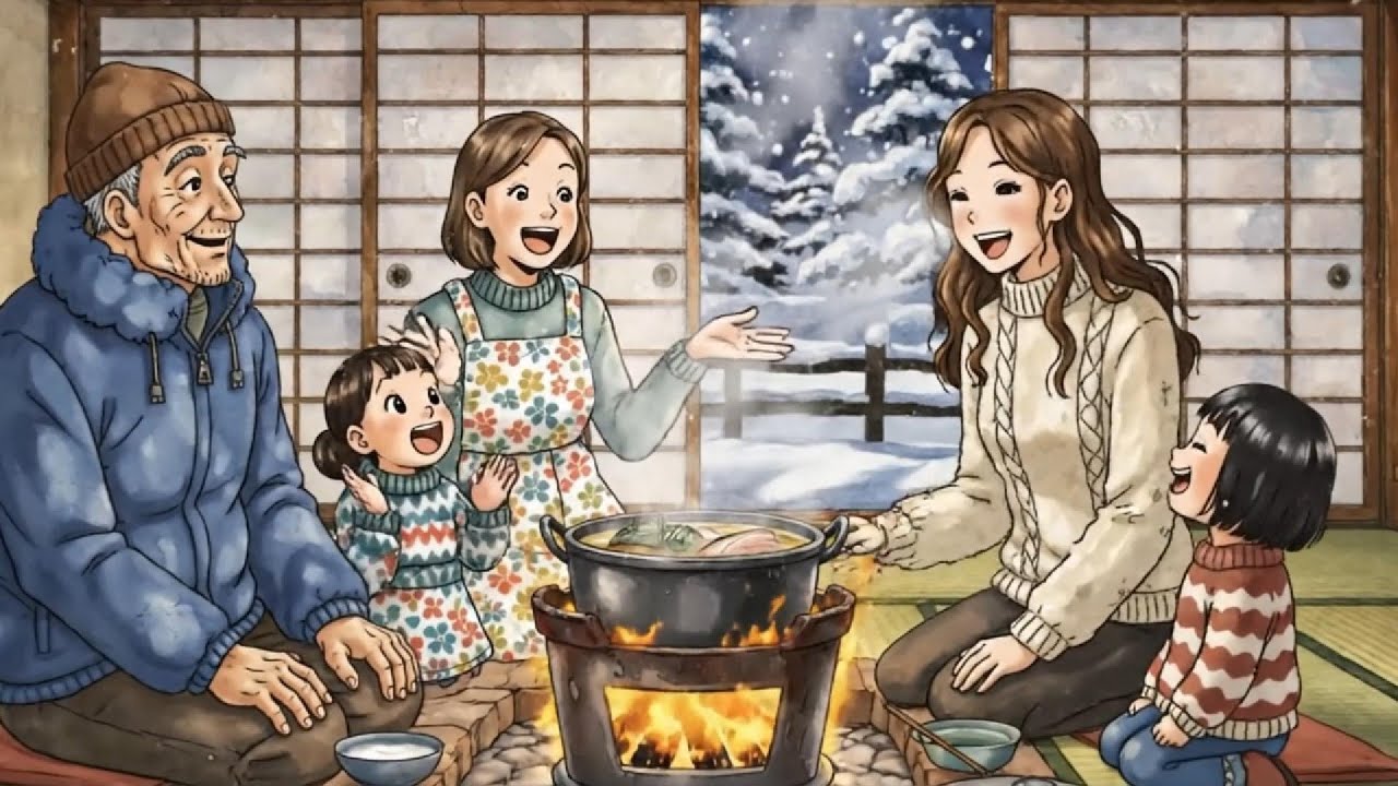 Winter Holiday Homecoming ⛄ Grilling Fish + Sharing Hot Pot 🍢🥘Ghibli Calm Corner
