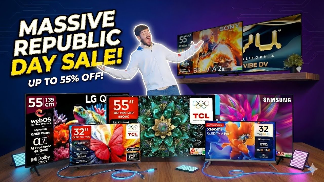 Amazon Great Republic Day Sale LIVE! Top Smart TV Deals 💥 4K TVs, Big Discounts!! 🇮🇳 #Amazonelevate