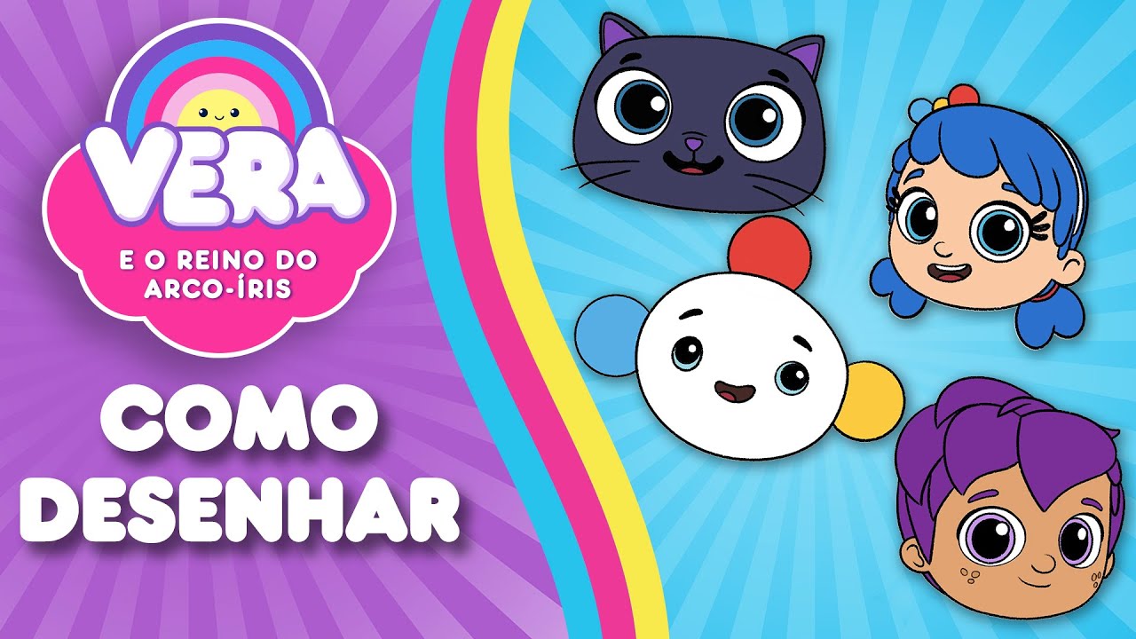 Aprenda a Desenha Vera, Bartleby, Rei Arco-Íris e Zee! 🌈 Vera e o Reino do Arco-Íris