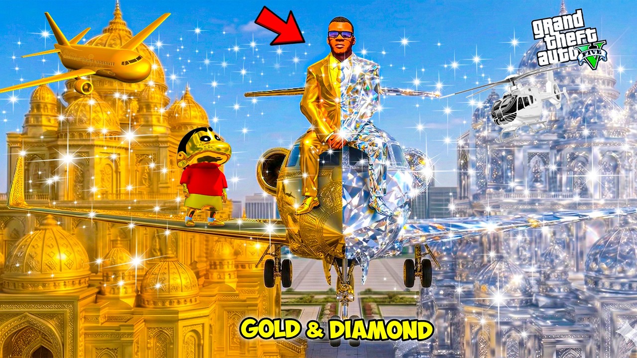 Franklin & Ironman Touch Anything Become Diamond & Gold With Avengers In GTA 5!