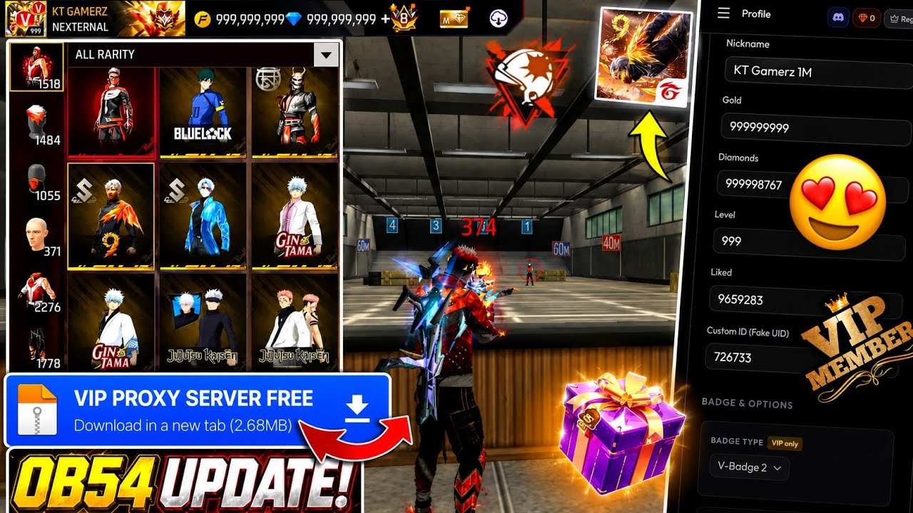 VIP PROXY SERVER FREE DOWNLOAD | OB54 UPDATE 100% WORKING