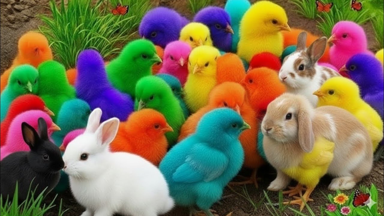Tangkap Ayam Lucu, ayam warna warni, ayam rainbow, kelinci lucu, bebek lucu, ikan koi, Hewan Lucu