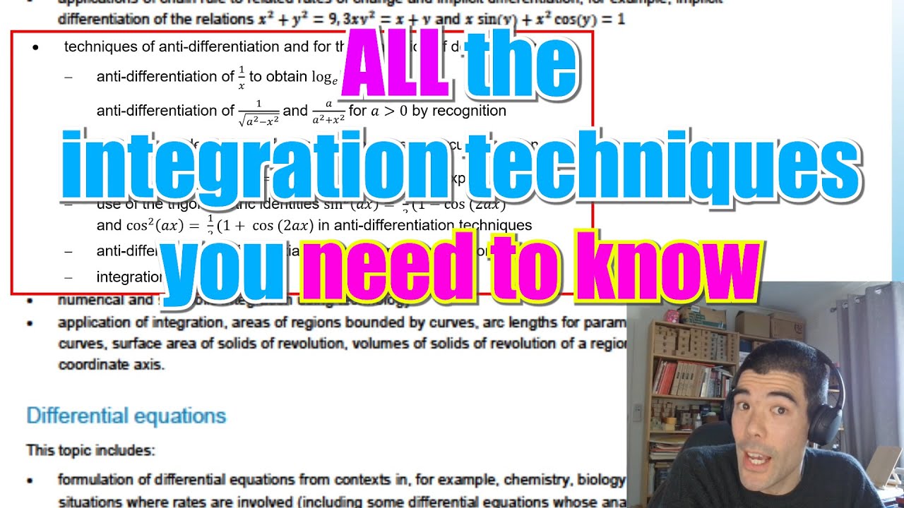 ALL the Integration Techniques You Need For Specialist Maths