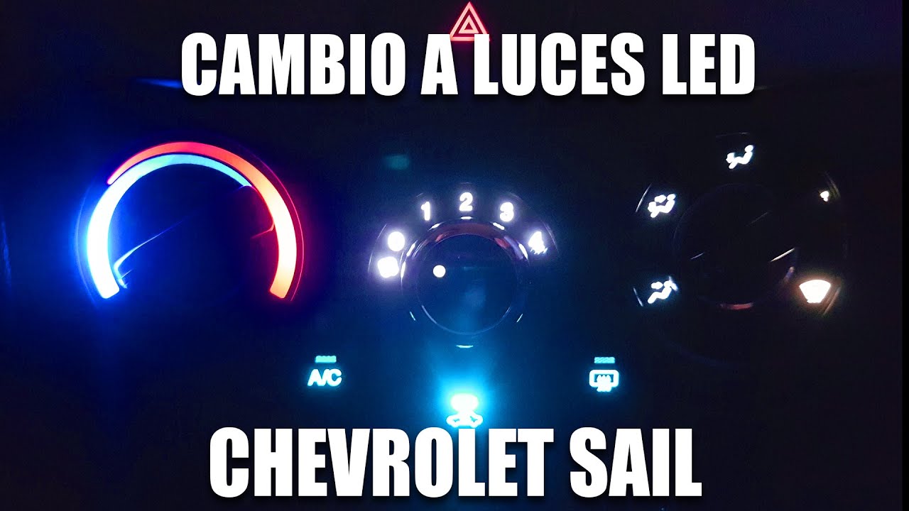 Como CAMBIAR las LUCES del tablero del aire acondicionado A LED (CHEVROLET SAIL)