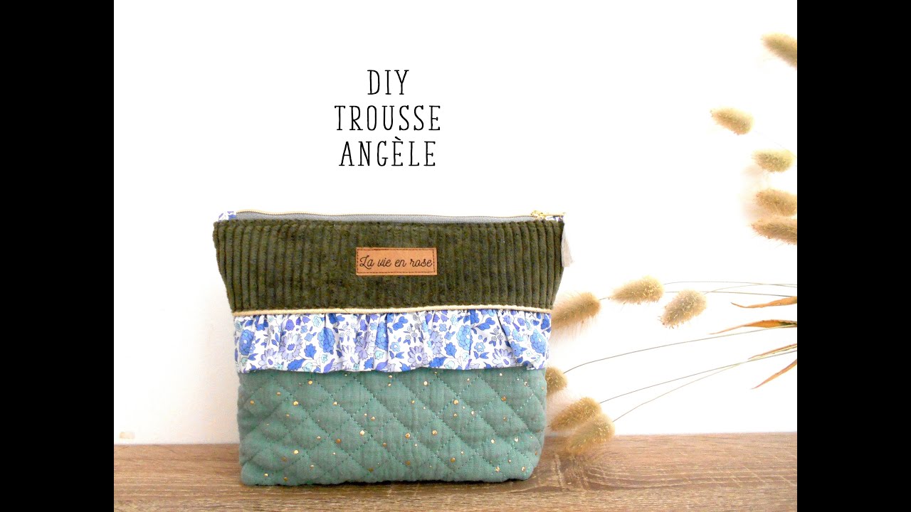 Coudre Angèle la trousse à volants, tuto pochette volants