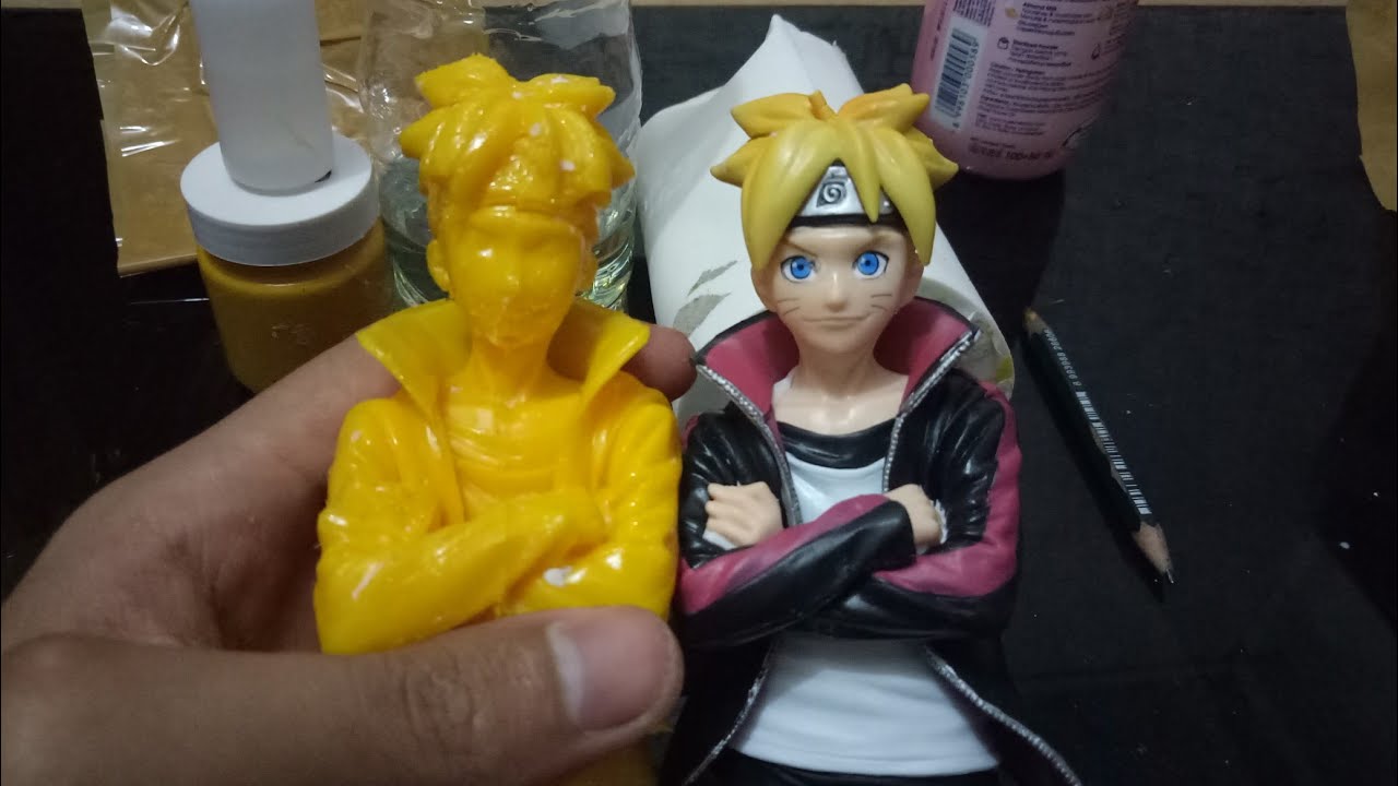 membuat cetakan dari silikon// membuat duplikat boruto dari silikon dan resin