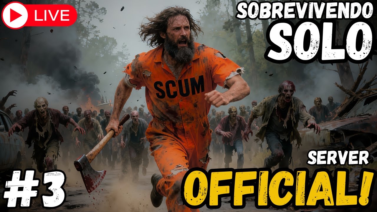 ⭕AO VIVO 🔥SCUM 1.2 #3 | SOBREVIVENDO SOLO EM UM SERVIDOR OFFICIAL GRINGO | SIMBORA!!!