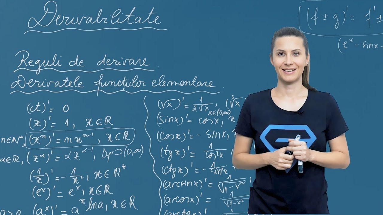 Derivabilitate. Formule de derivare. Derivarea produsului şi a fracțiilor - Clasa a XI-a