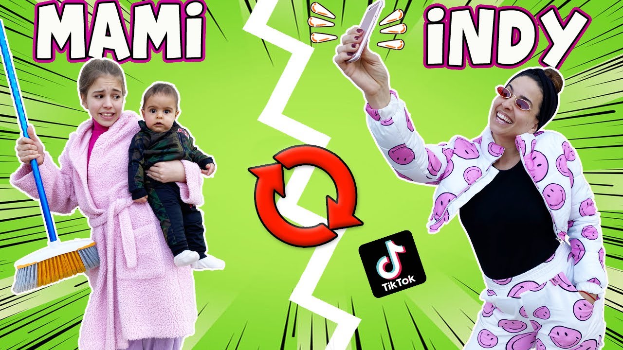 24 HORAS SIENDO MAMÁ DE MI MADRE 😱 MI MADRE Y YO NOS TRANSFORMAMOS / El mundo de Indy