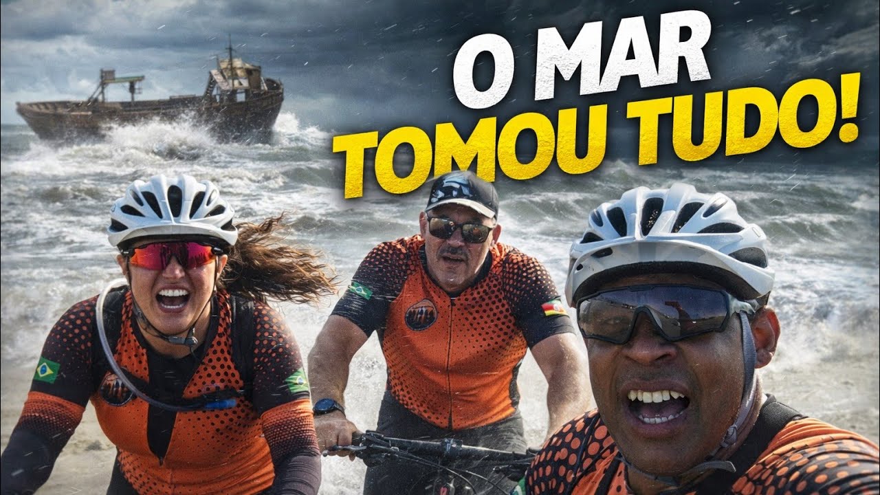 👉 Primeiro Pedal de 2026 Deu Errado! O Mar Subiu e a Ventania Foi Absurda 🌊💨