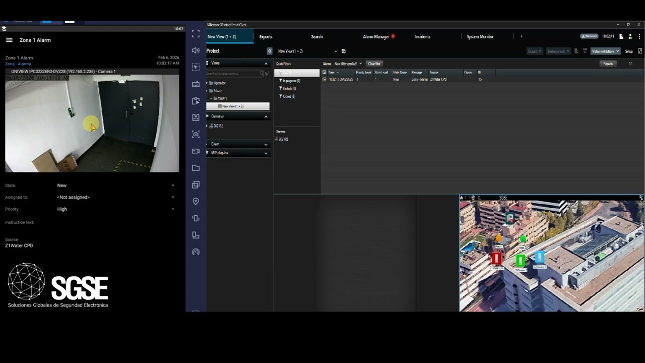 El plugin SPC MONITOR en Milestone Mobile