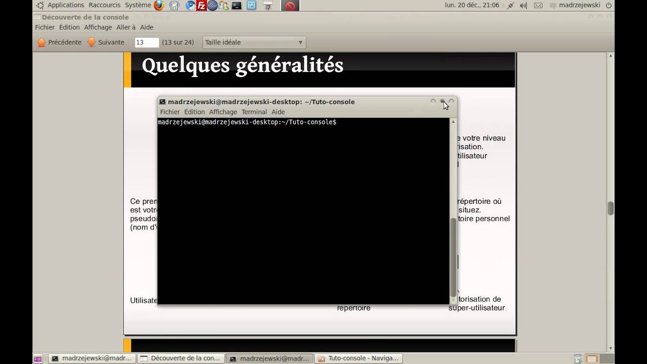 Tutoriel vidéo : Quelques généralités sur les lignes de commande Linux