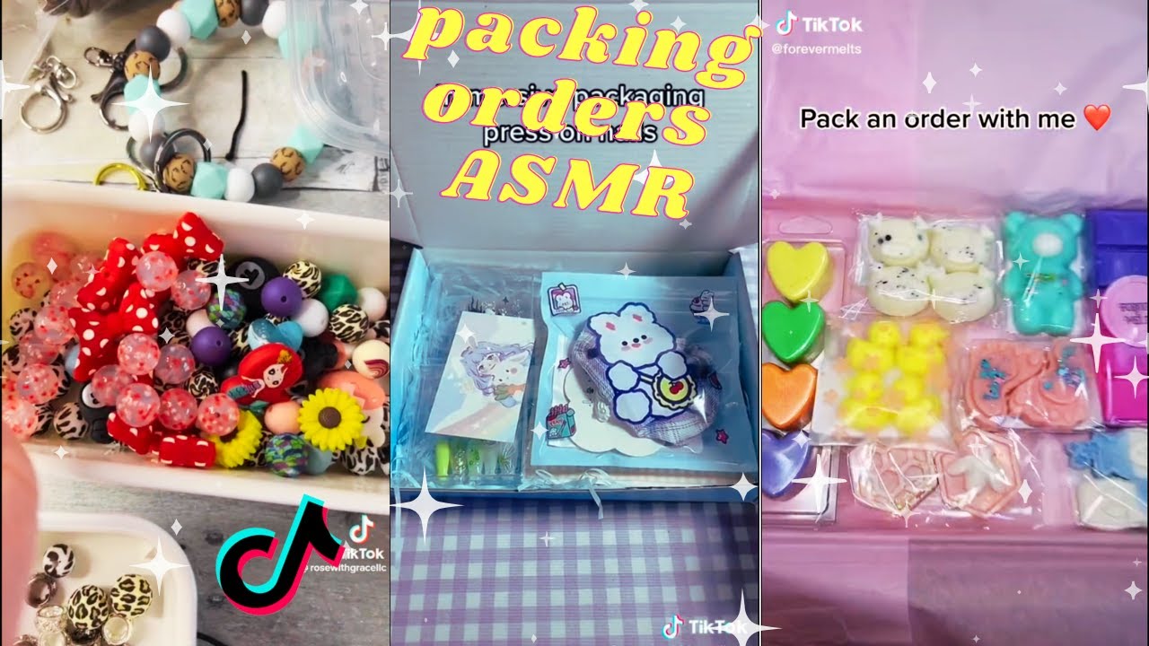 Satisfying packing orders ✨ ASMR style ✨ TikTok compilation #5 #smallbusiness #packingorders #asmr