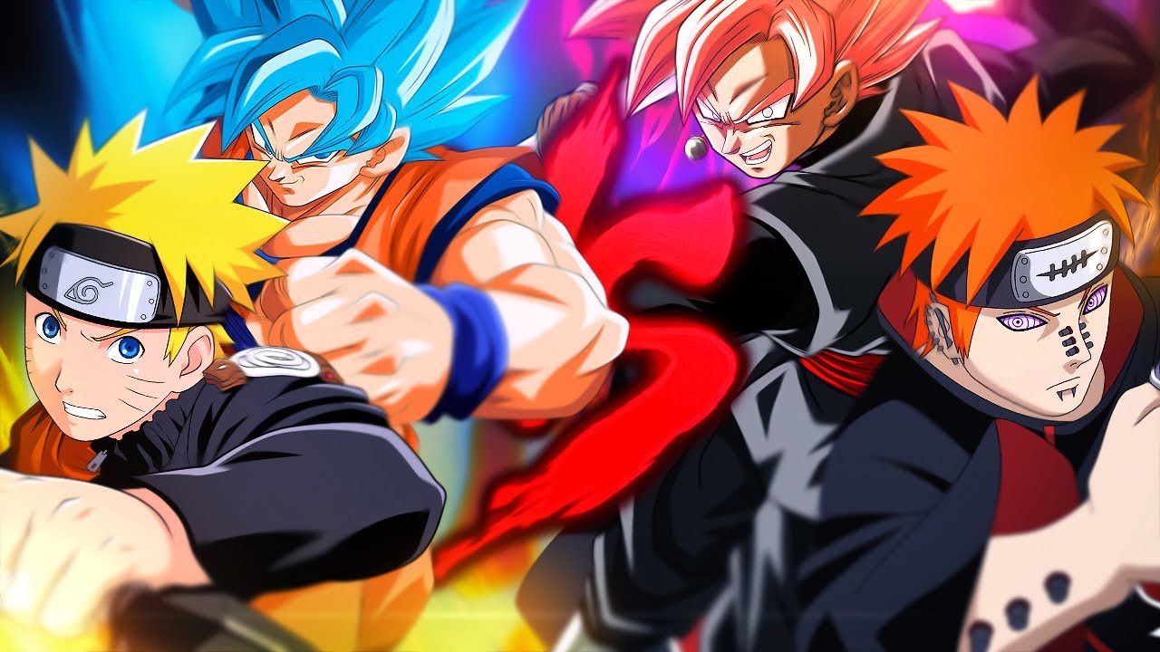 Goku e Naruto VS. Goku Black e Pain | Combate de Rimas (Prod. Hunter)
