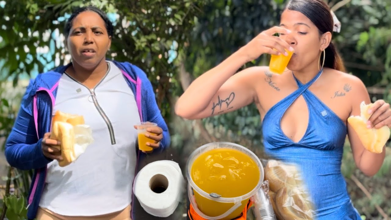 Vendedora de pan y jugo le da la oportunidad de trabajar a esta joven y se come todo