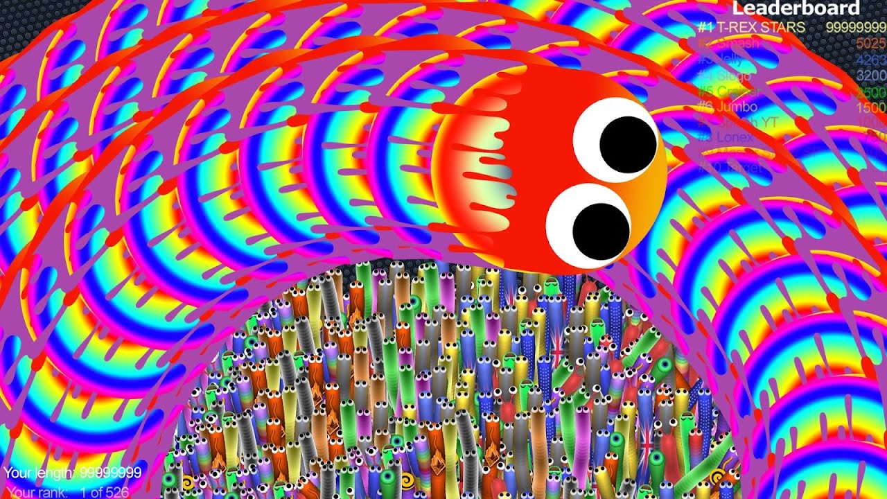 SLITHER.IO A.I. - EPIC SLITHER.IO GAMEPLAY - EPIC SCORE - T-REX SKIN - WORLD RECORD