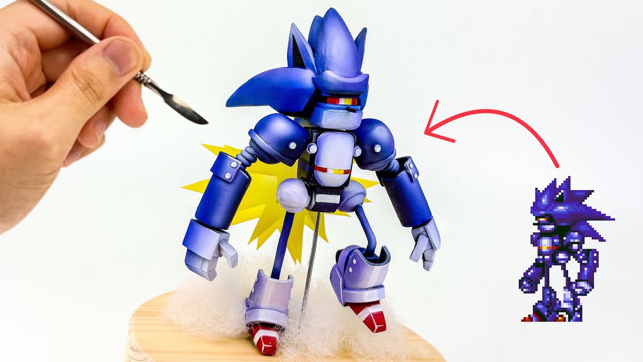 Making MECHA SONIC (MK2) with Clay / Sonic 3 & Knuckles  [kiArt]