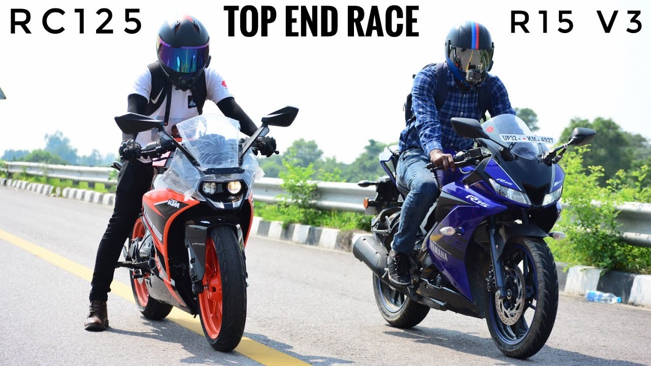 Yamaha R15 V3 VS KTM RC125 Race | Top End