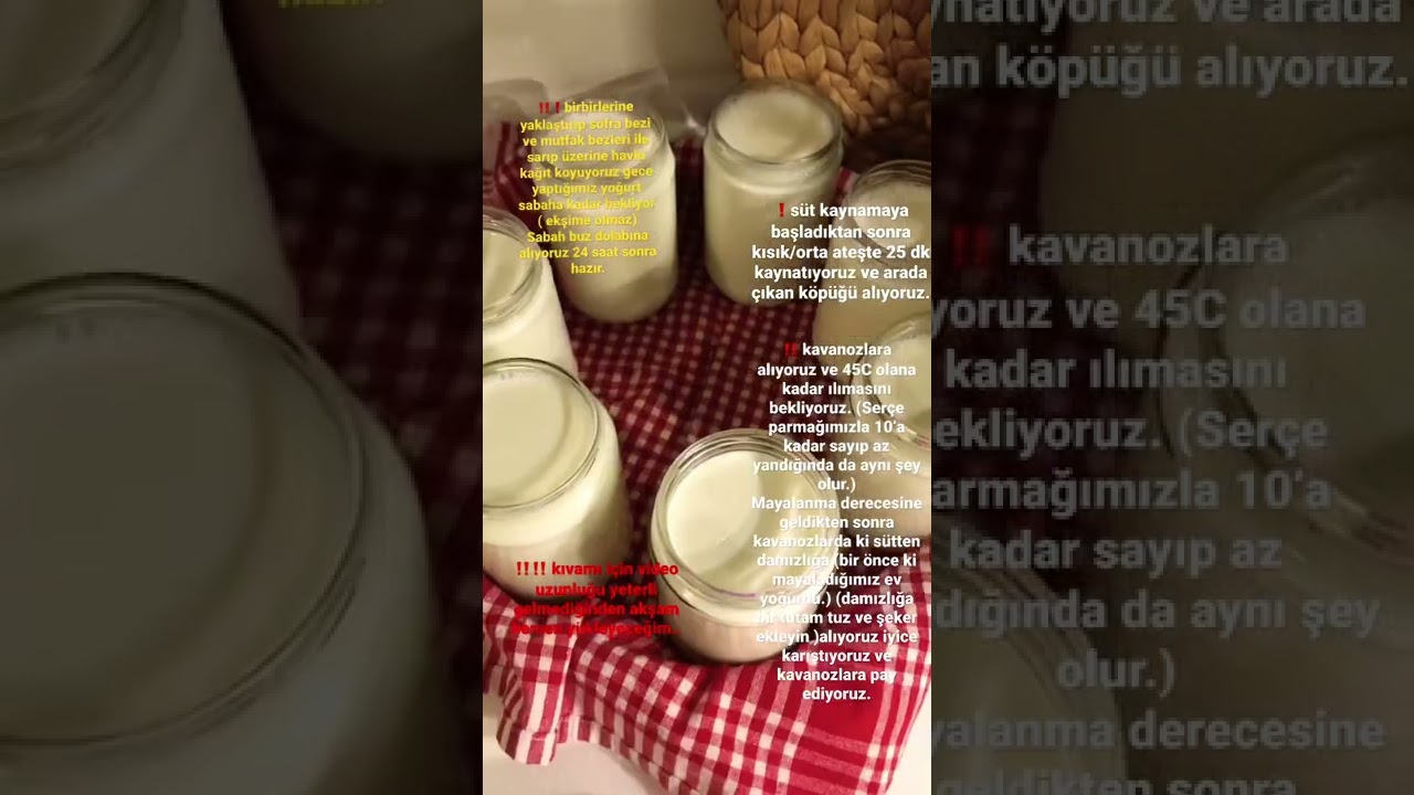 Kavanozda yoğurt mayalama #viral #viralshorts #viralvideo #yogurt #diyet