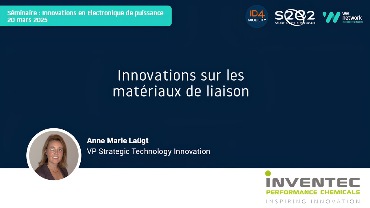 Innovations sur les matériaux de liaison - Anne Marie Laügt d'Inventec Performance Chemicals