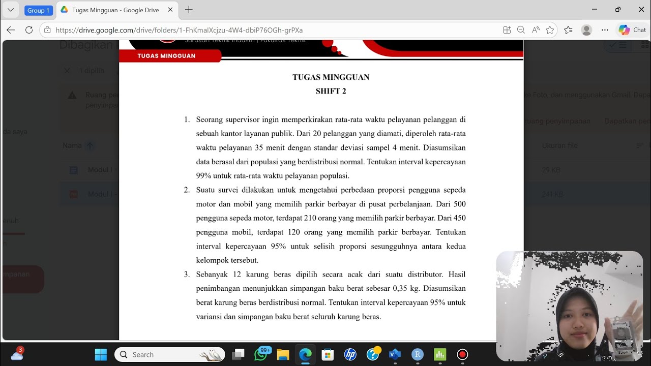 Statistika 2_Modul 1_Fellycia Ma'rifatul Jannah