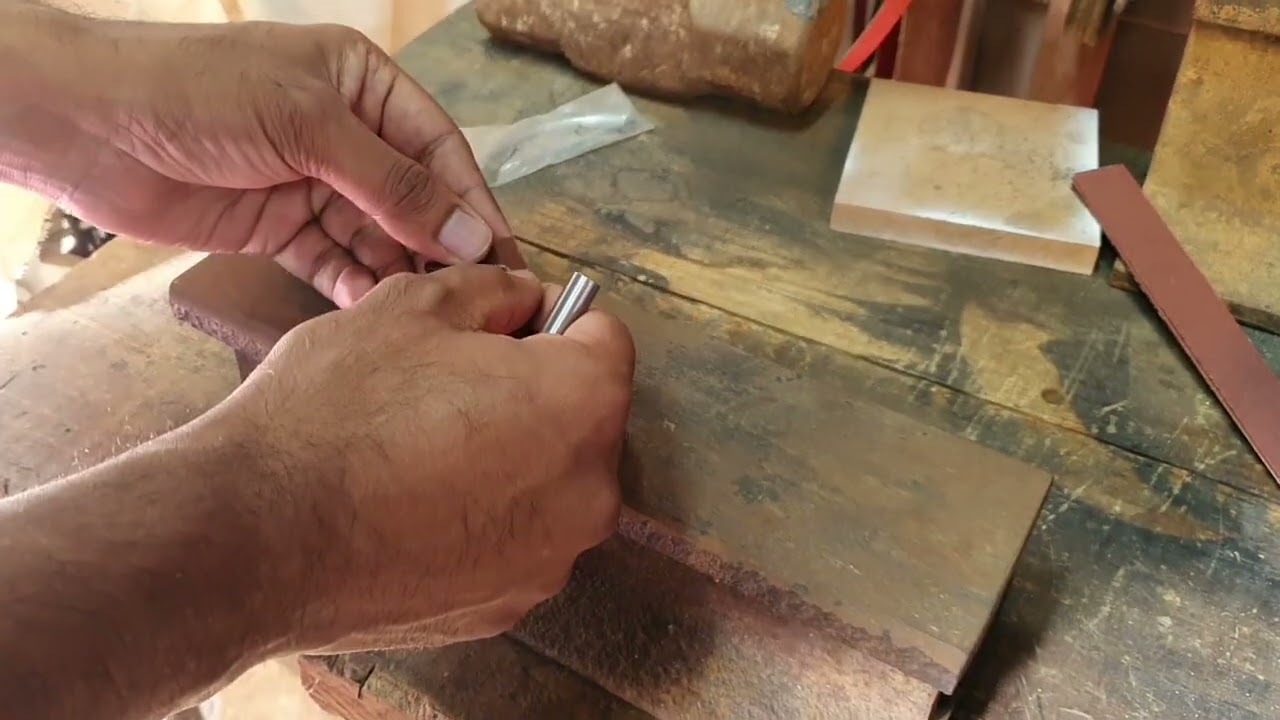 kydex eyelet setter in action