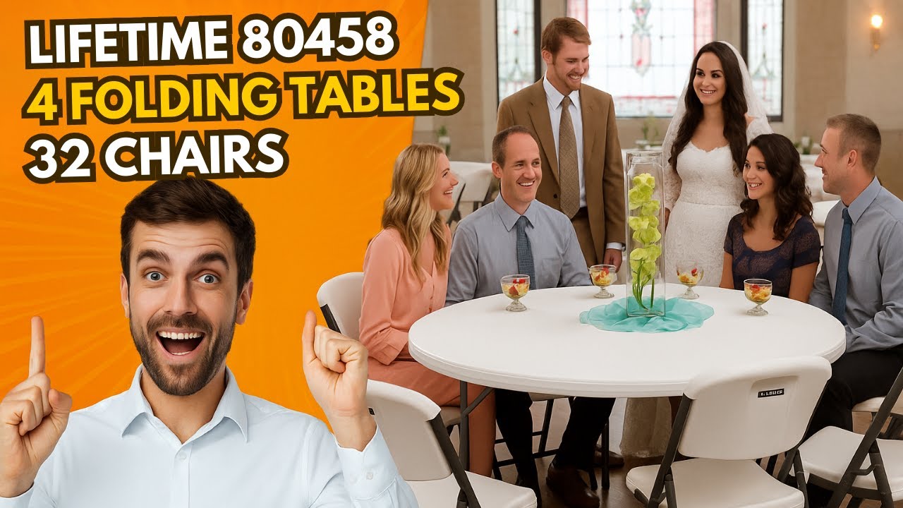Lifetime 80458 Folding Tables and Chairs &ndash; Ultimate Seating Solution for Events