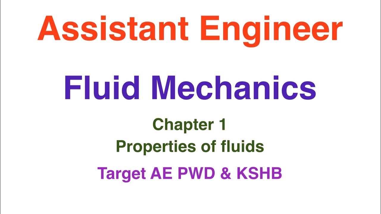 Assistant engineer | free classes| AE PWD| KSHB| Fluid mechanics| SSC JE | kerala PSC