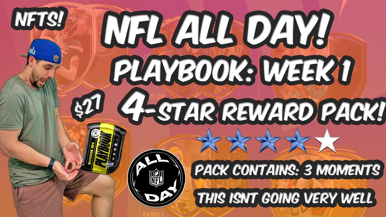 NFL ALL DAY - Week 1 Playbook Four STAR NFT Reward Pack Reveal!