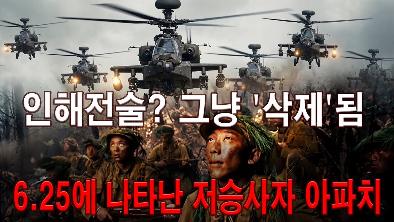 중공군 인해전술을 '삭제'시켜버리는 아파치 30mm의 위력!