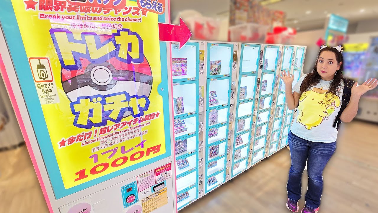 ¥10,000 On Pokemon Mystery Gacha Lockers Machine!