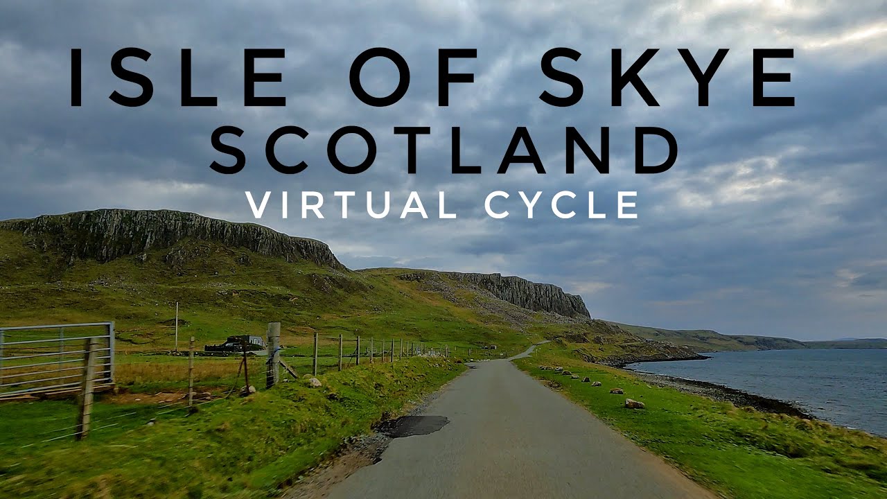 Indoor Cycling Videos With Music | Isle Of Skye Scotland 4K |  Virtual Bike Ride