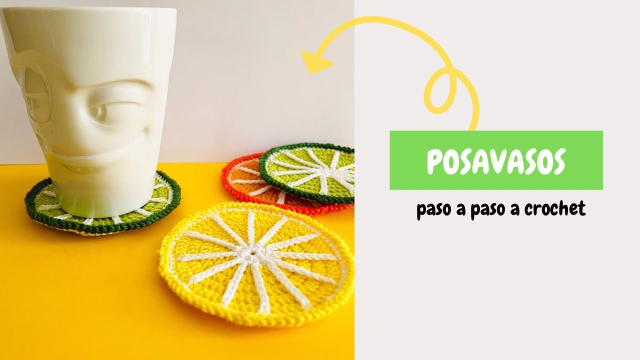 Posavasos de Lima, Limón y Naranja a Crochet: Tutorial Fácil y Colorido | Ganchillo - Crochet