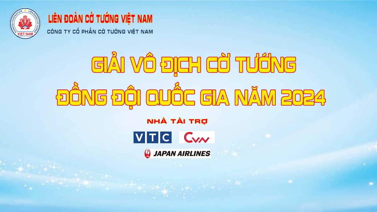 GIẢI VÔ ĐỊCH CỜ TƯỚNG ĐỒNG ĐỘI QUỐC GIA NĂM 2024 - VÒNG 7, CỜ TIÊU CHUẨN, GIẢI A2 (SÁNG 24.09.2024)