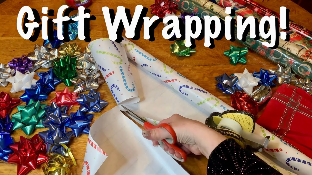 ASMR Christmas Gift Wrapping 2021(Soft Spoken) Cutting & taping/No talking version tomorrow