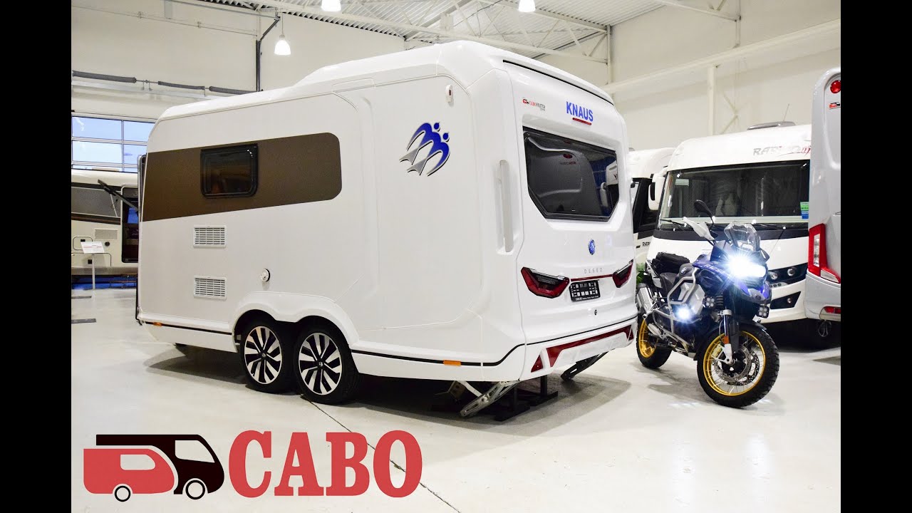 Knaus Deseo 400 2021 model - with two motorcycle transport package
