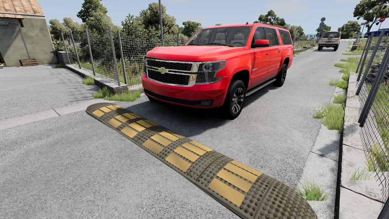 Cars vs Speed bumps Compilation #36 beamng DRIVE