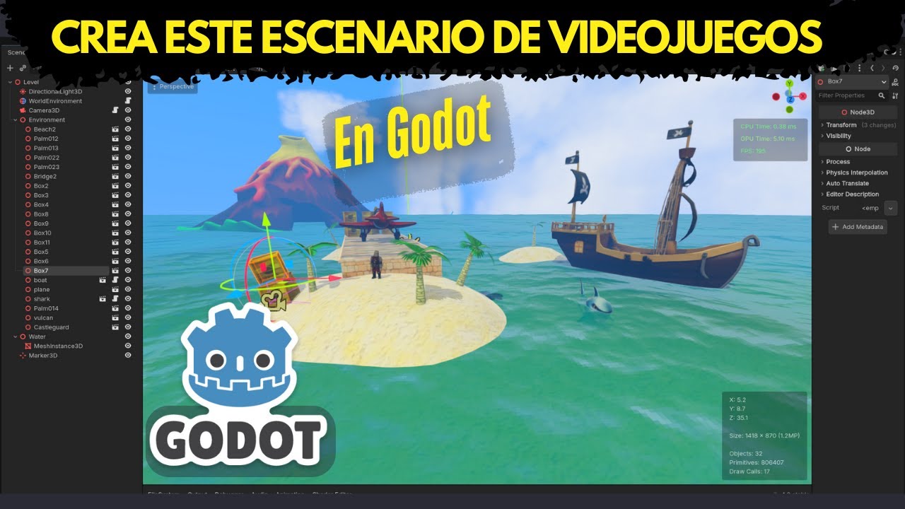 Aprende a crear Escenarios de Juegos Como un Profesional en GODOT  - Parte 3