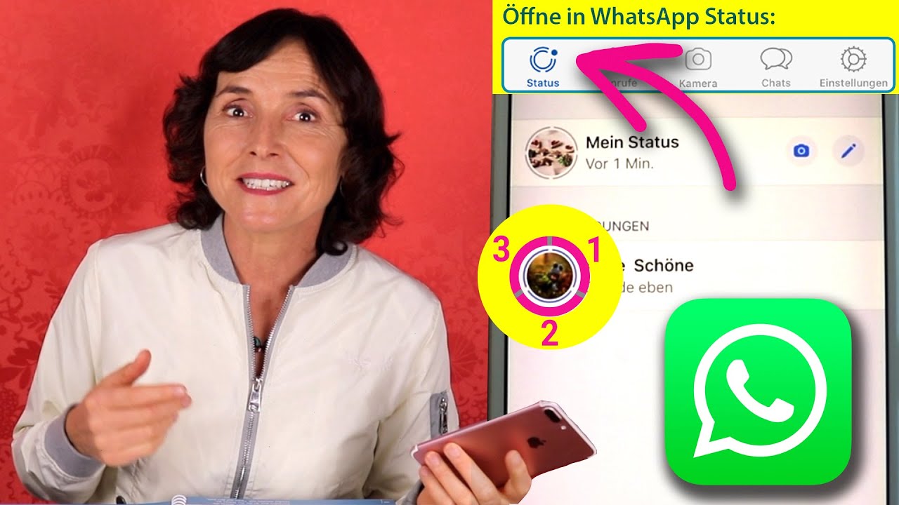iPhone Kurs für Senior*innen Teil 49: Status Nachrichten in WhatsApp.