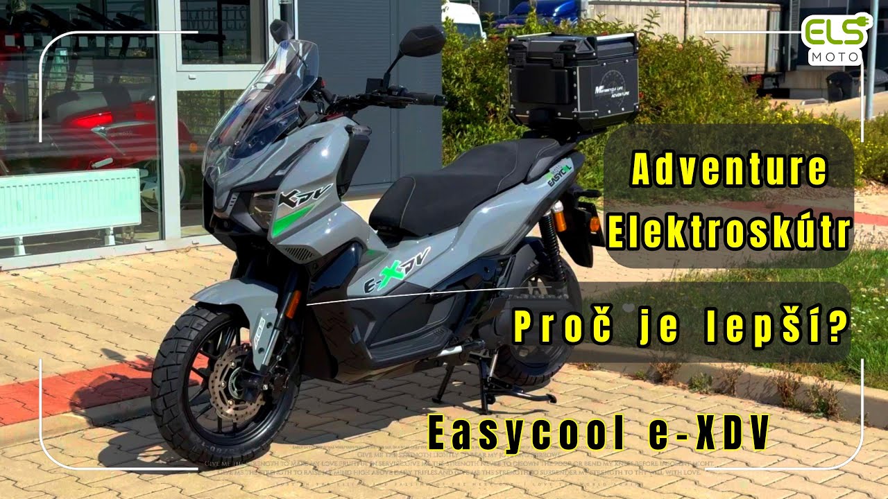 Elektroskútr Easycool e-XDV, adventure s výkonem 15 kW, nabíjení TYPE 2,   ABS, TCS, OTA, baterie LG