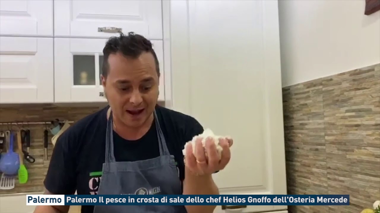 Palermo - Il Pesce in crosta di sale dello chef Helios Gnoffo dell'Osteria Mercede