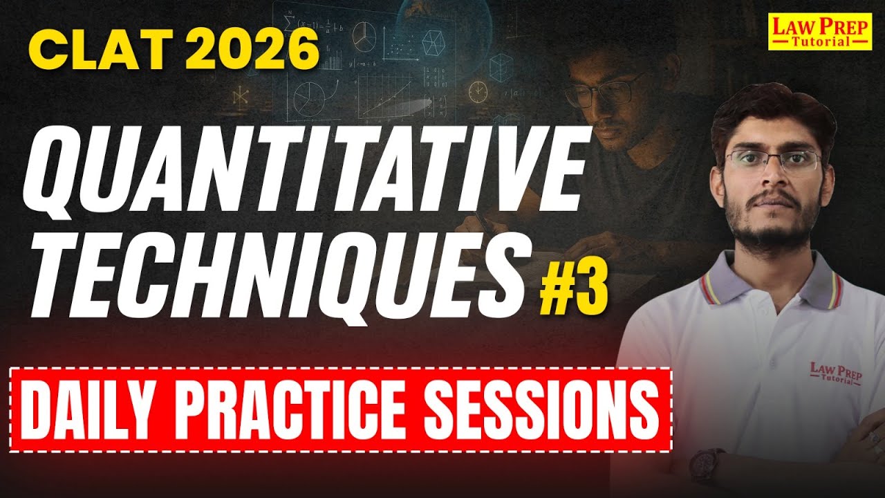 CLAT 2026 : Quantitative Techniques | Daily Practice Session | #3 | QT for CLAT By Nema Sir