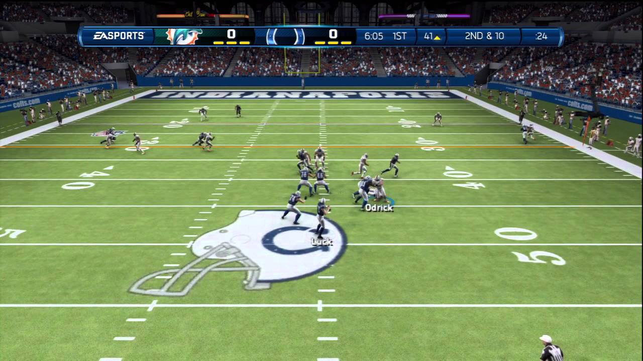 Madden NFL 13 Gameplay: Miami Dolphins vs. Indianapolis Colts (Andrew Luck vs. Ryan Tannehill)
