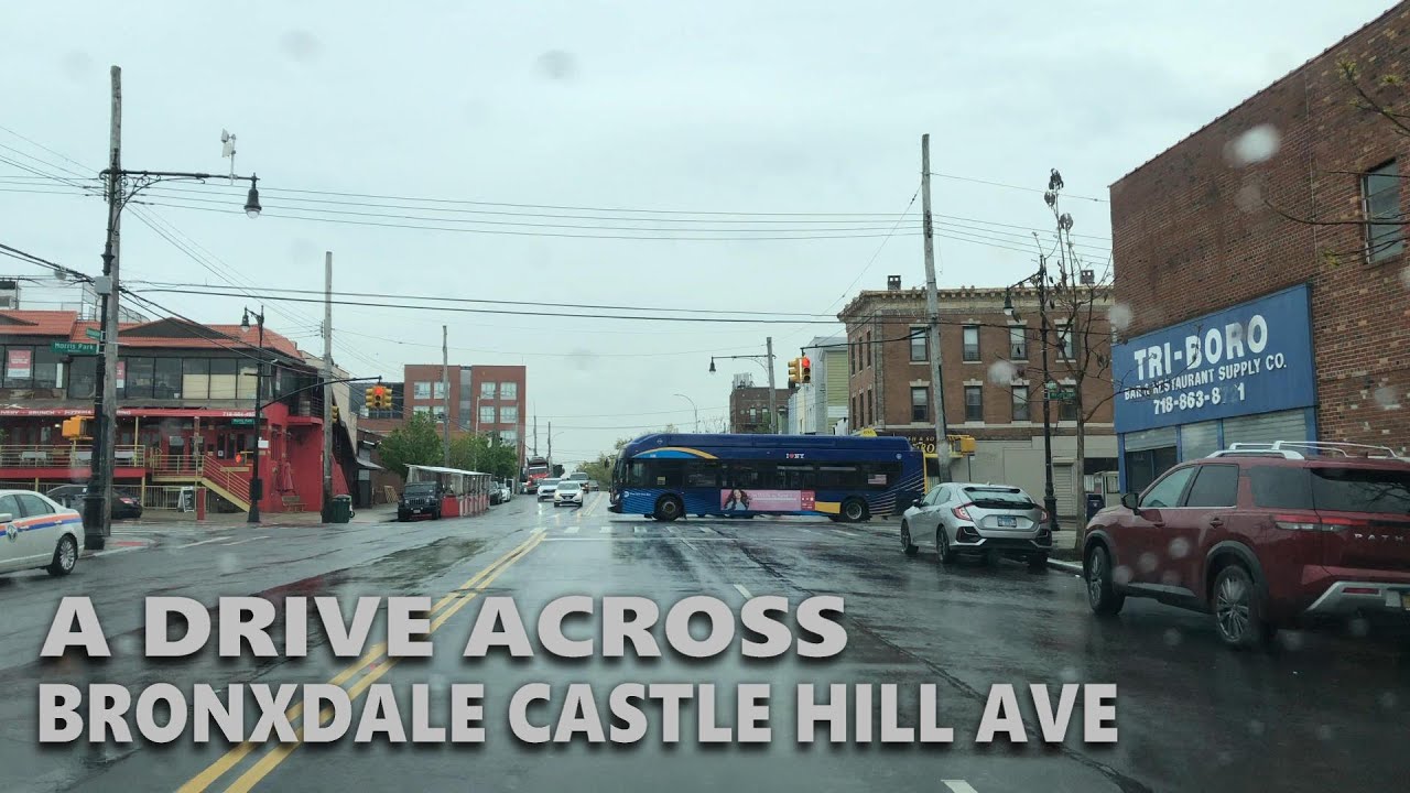 Driving On Bronxdale Ave To Castle Hill Ave, Bronx New York