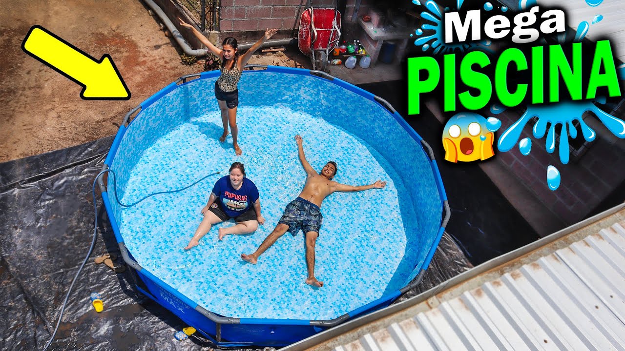 CONSTRUIMOS UNA PISCINA GIGANTE EN EL PATIO DE LA CASA CHOL EMOCIONADA