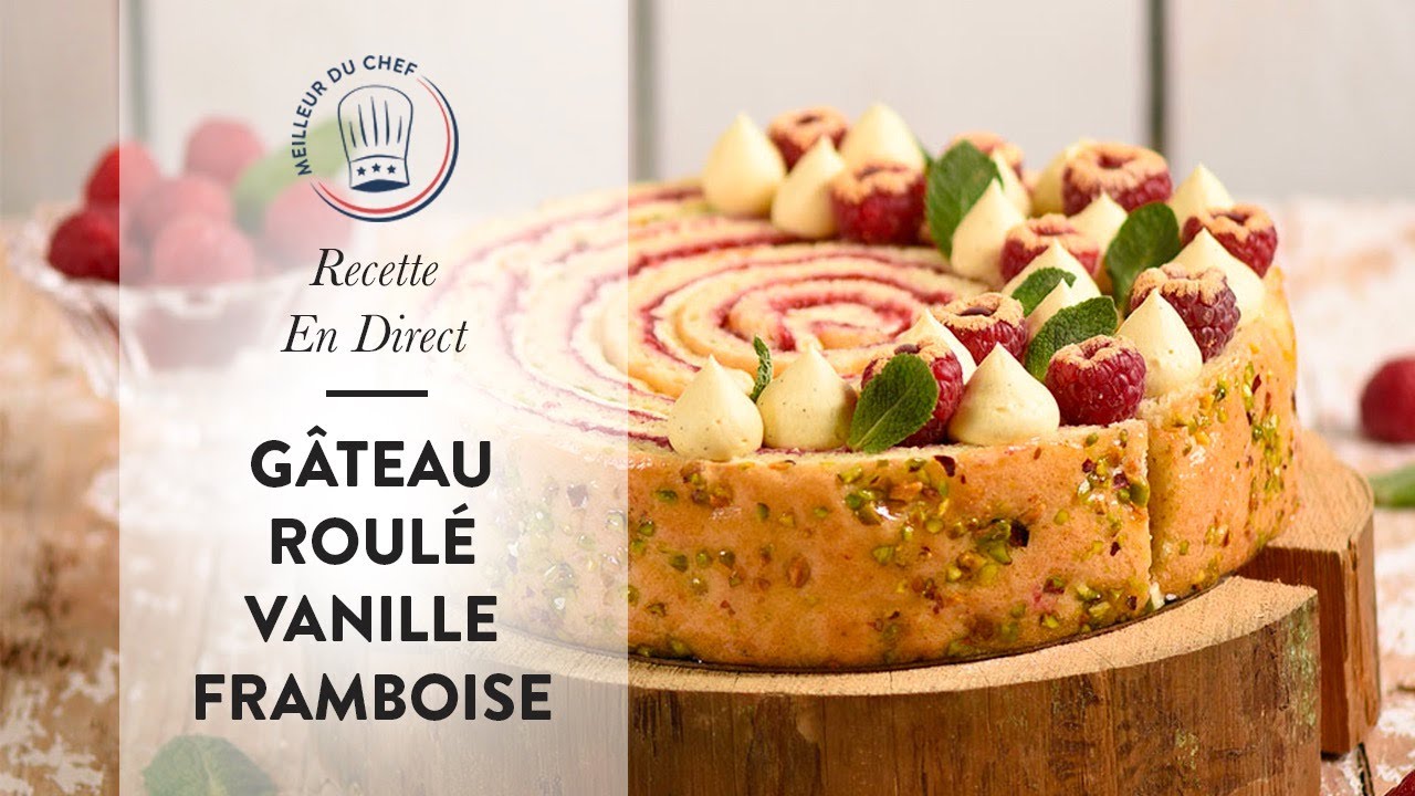 Recette en direct : le Gâteau Roulé Vanille Framboise !