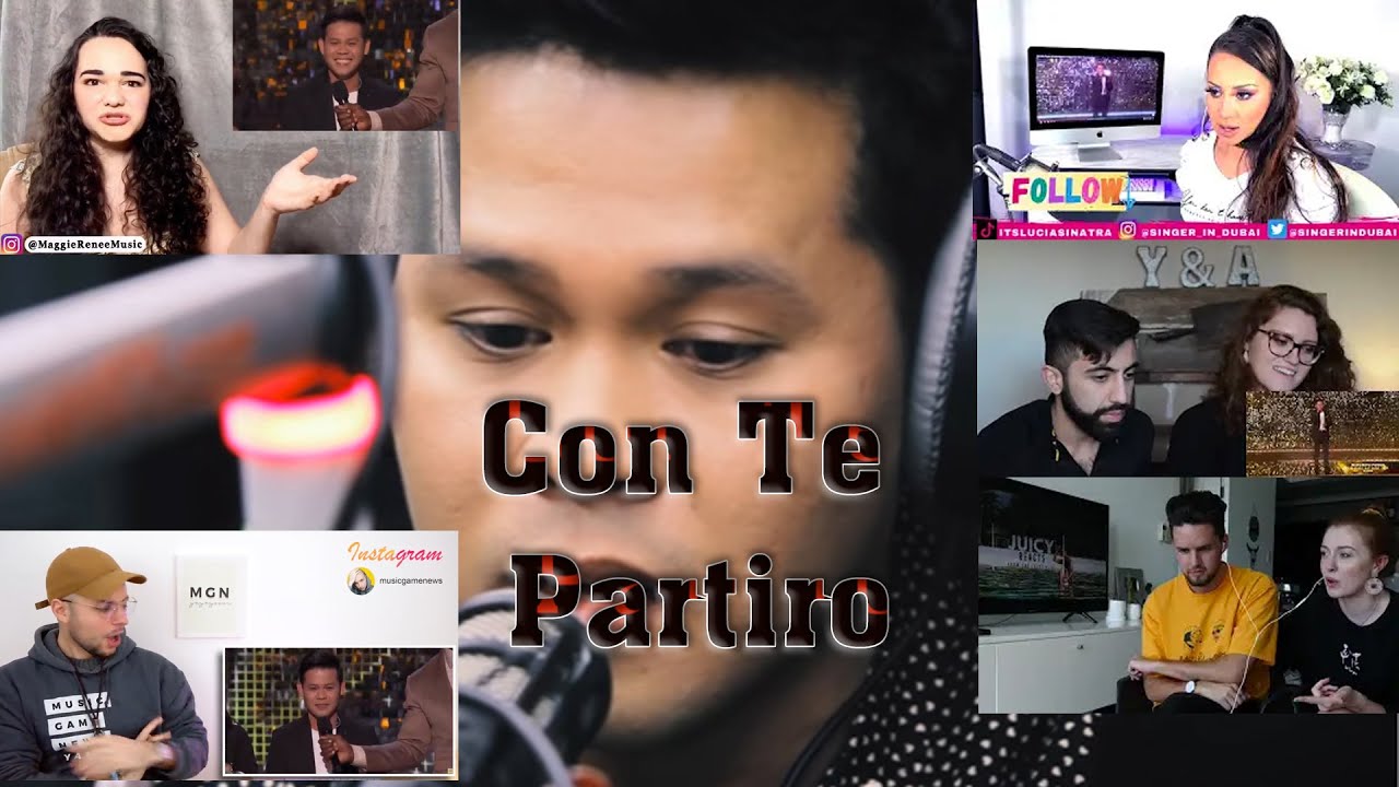 NEWEST REACTIONS | Marcelito Pomoy - Con Te Partiro (Time To Say Goodbye) | AGT Semi Finals
