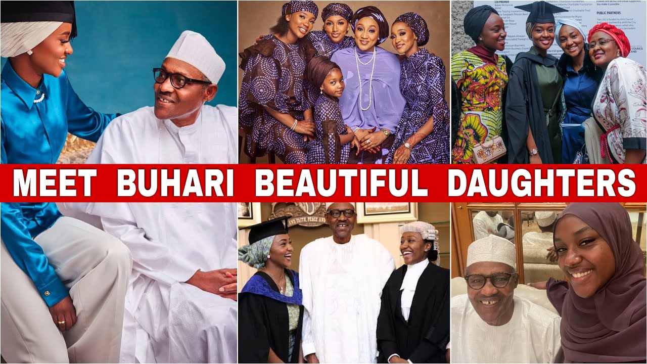 BEAUTIFUL DAUGHTERS OF LATE MUHAMMADU BUHARI. Buhari’s family, wives, son, children & grandchildren.