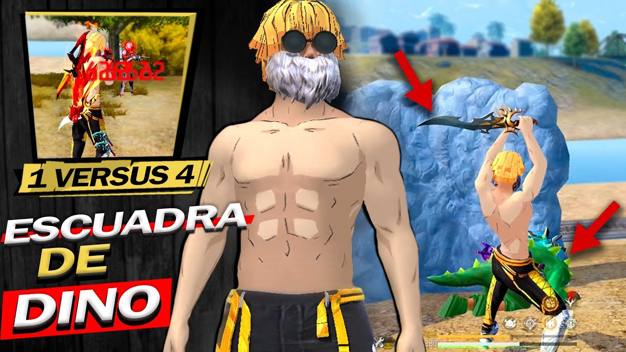 HUMILLO ESCUADRA De DINO😈QUE Me INTENTA RUSHEAR 💥1 🆚 4⚠️