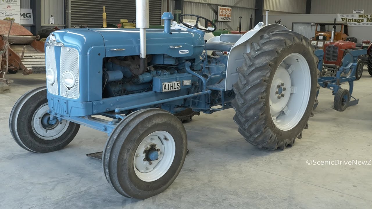 1964 Fordson Super Major Tractor with a Ransomes 3 Furrow Reversible Plow
